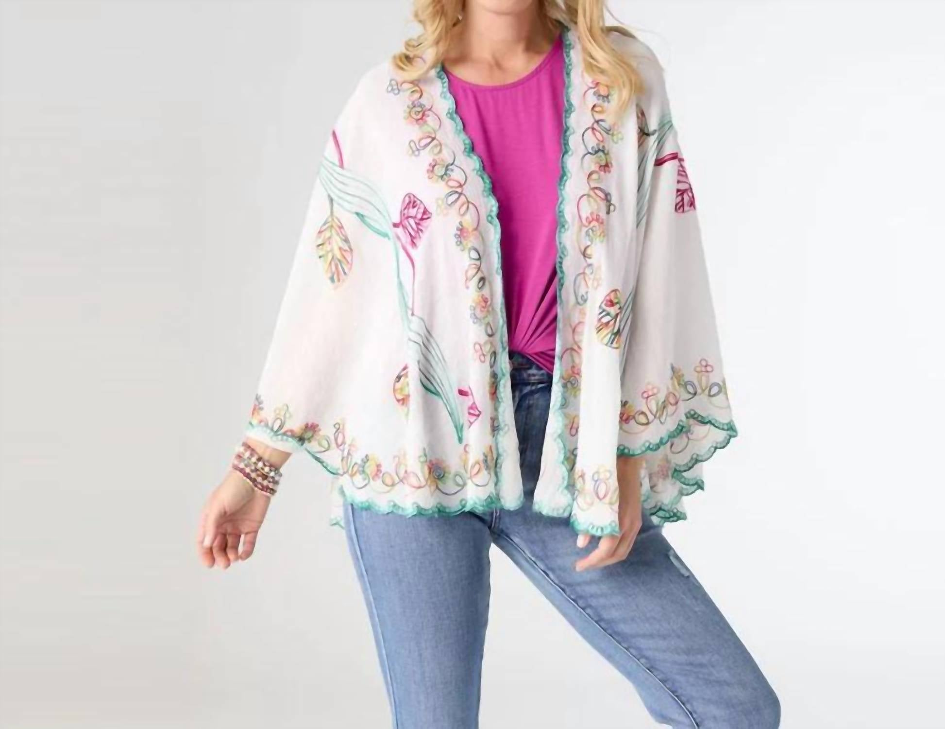 Coco + Carmen - Jovie Embroidered Wrap