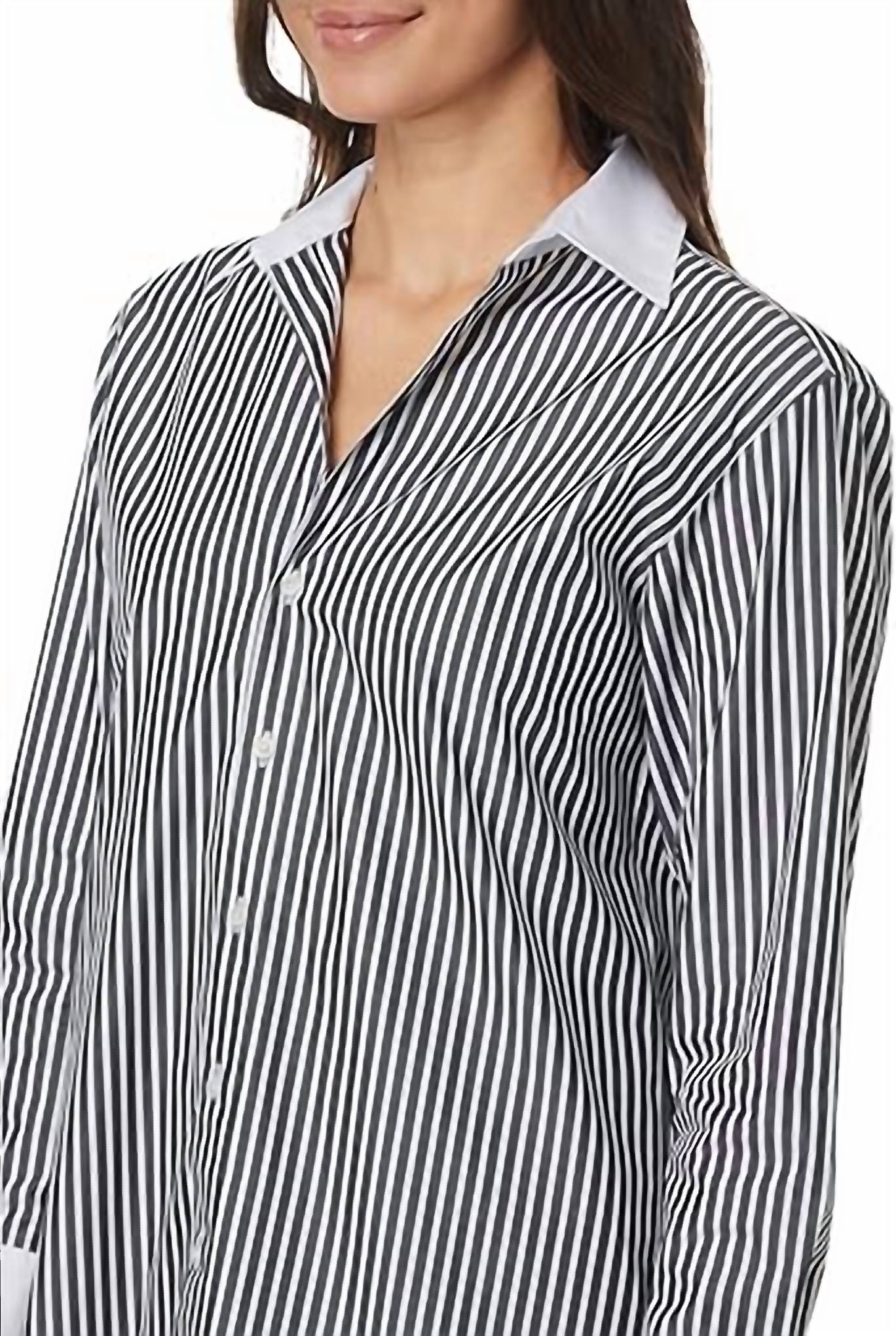 Elliott Lauren - Parallel Lines Button Front Shirt