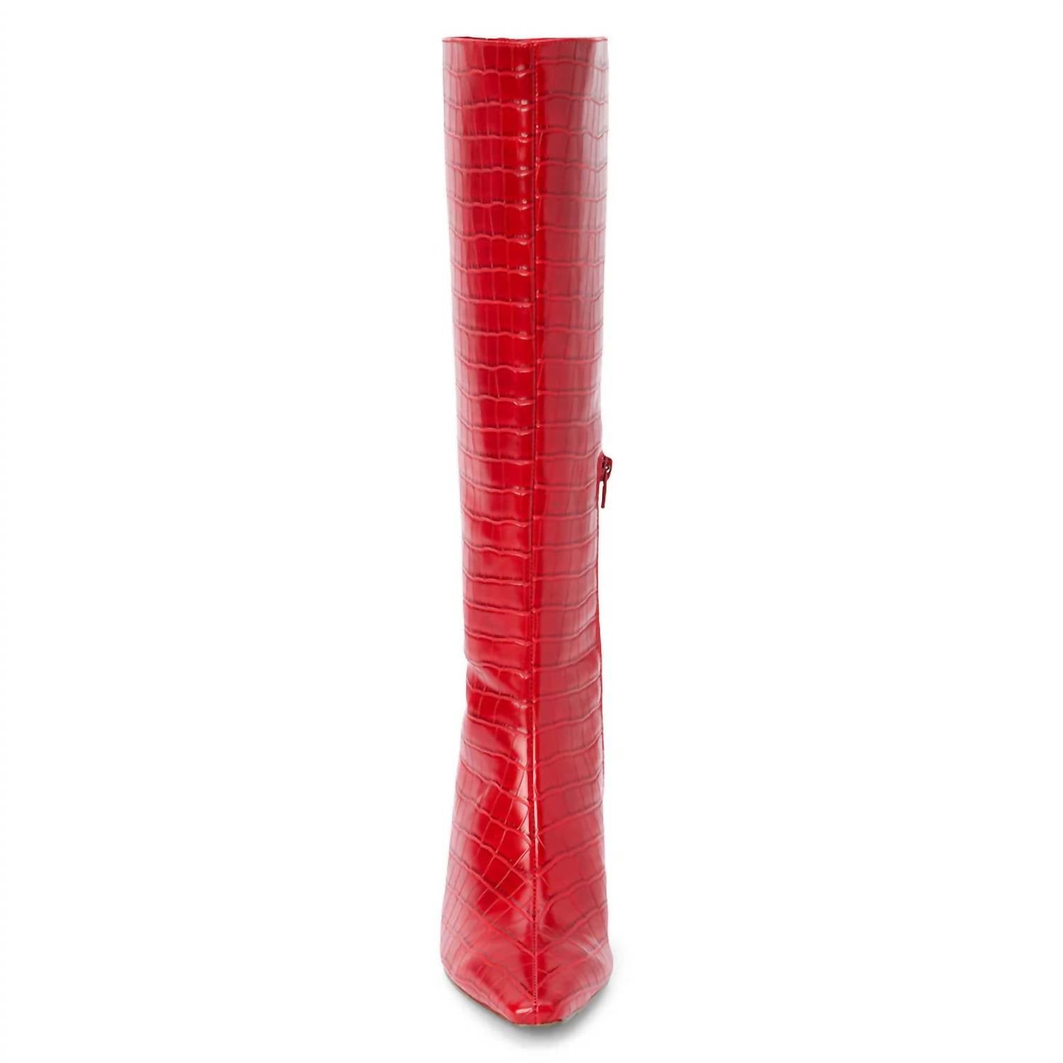 Matisse Women's Robbie Knee-high Boot in red croc - women's shoe - view 4