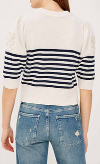 Rails Martha Sweater in ivory floral - women's sweater - alternate view