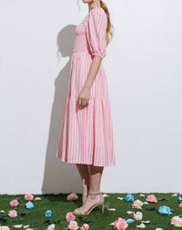 Aaron & Amber - Pink Gingham dress