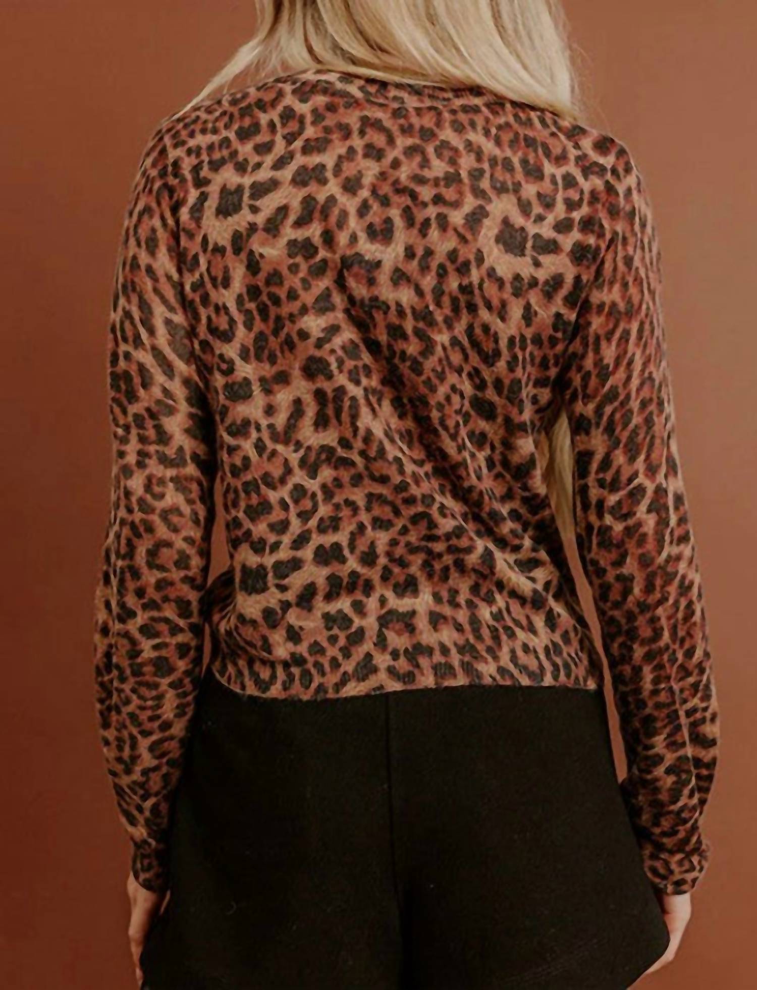 Olivaceous - Leopard Cardigan