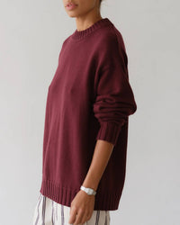 Donni. - Cotton Cashmere Crewneck Sweater Top