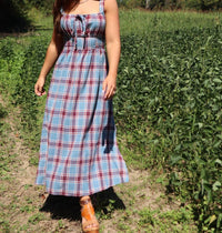 Sadie & Sage - Women's Elvira Flannel Milkmaid Midi Dress