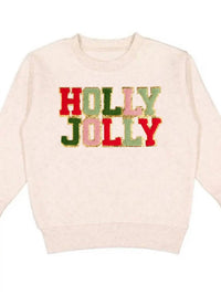 SWEET wink Holly Jolly Patch Sweatshirt in natural - item - detail view