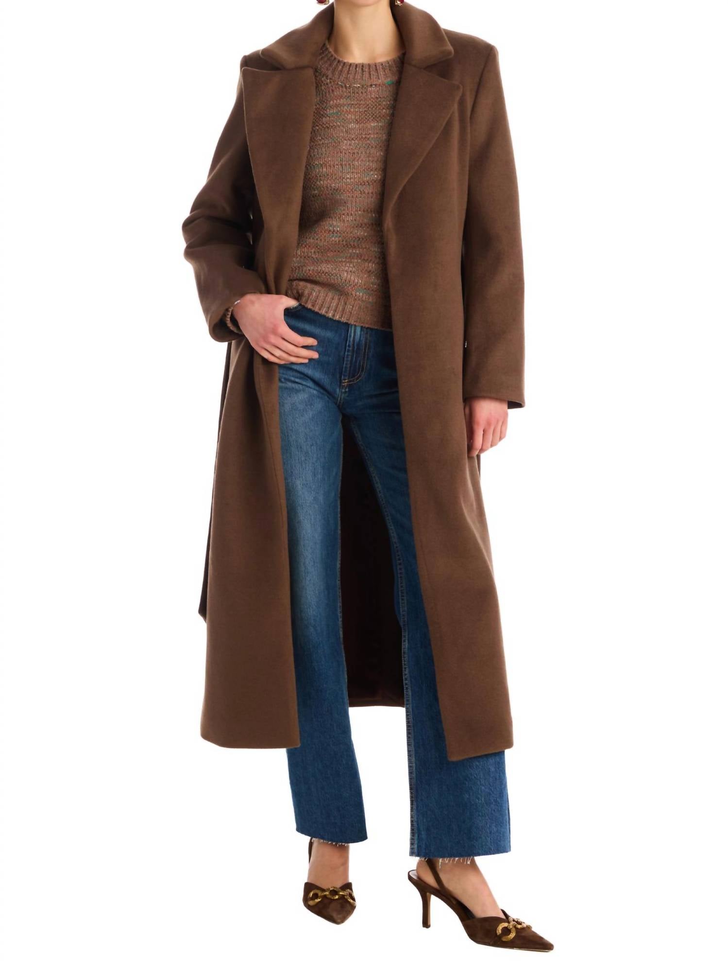 ALLISON NEW YORK Valencia Coat in mocha - women's jacket - view 4