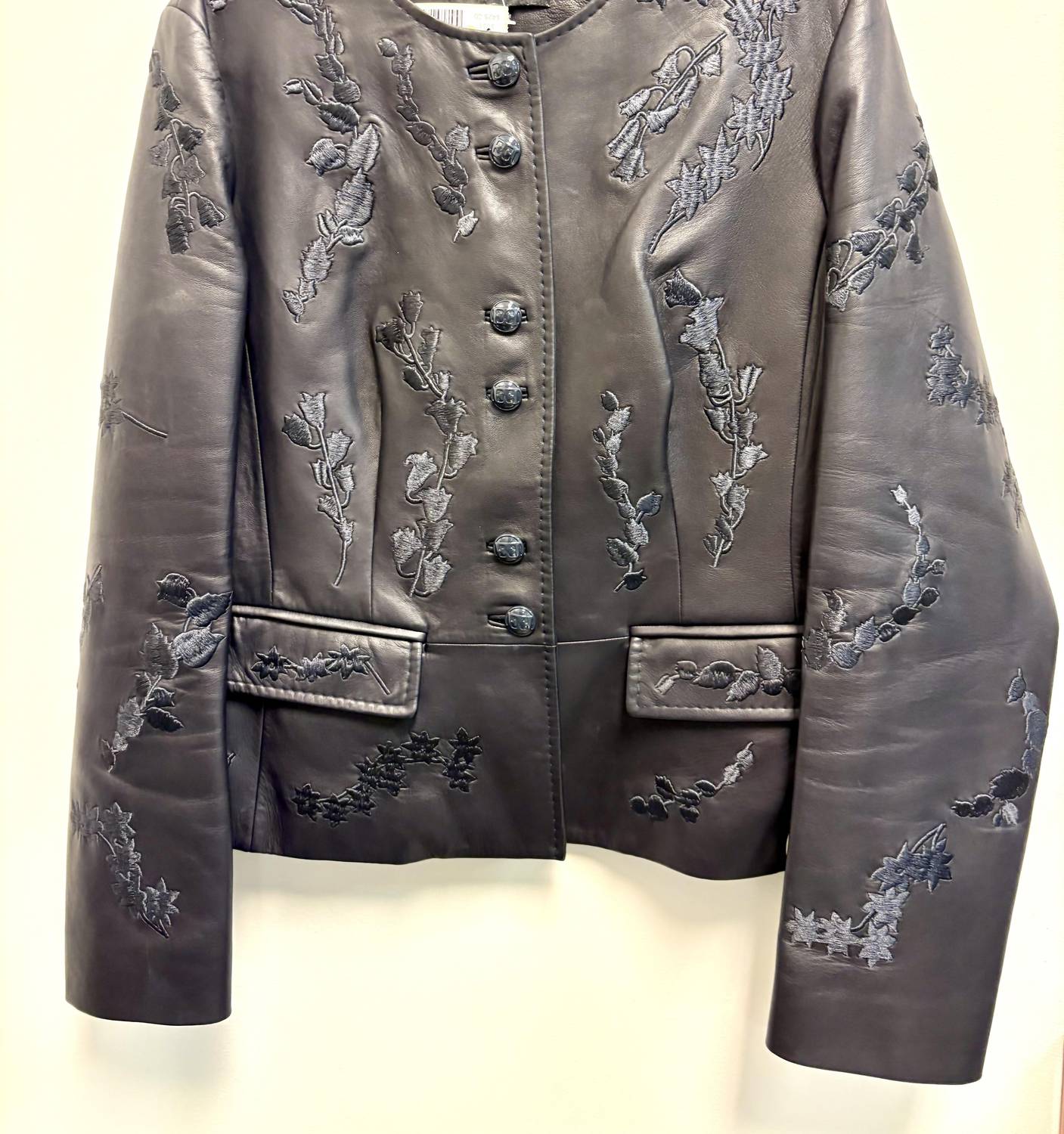 Escada - Pre-loved Embroidered Lambskin Leather Jacket