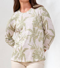 Tribal - 3/4 Sleeve Crew Neck Top