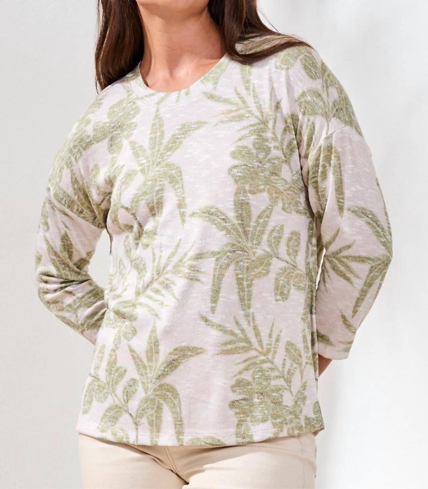 Tribal - 3/4 Sleeve Crew Neck Top