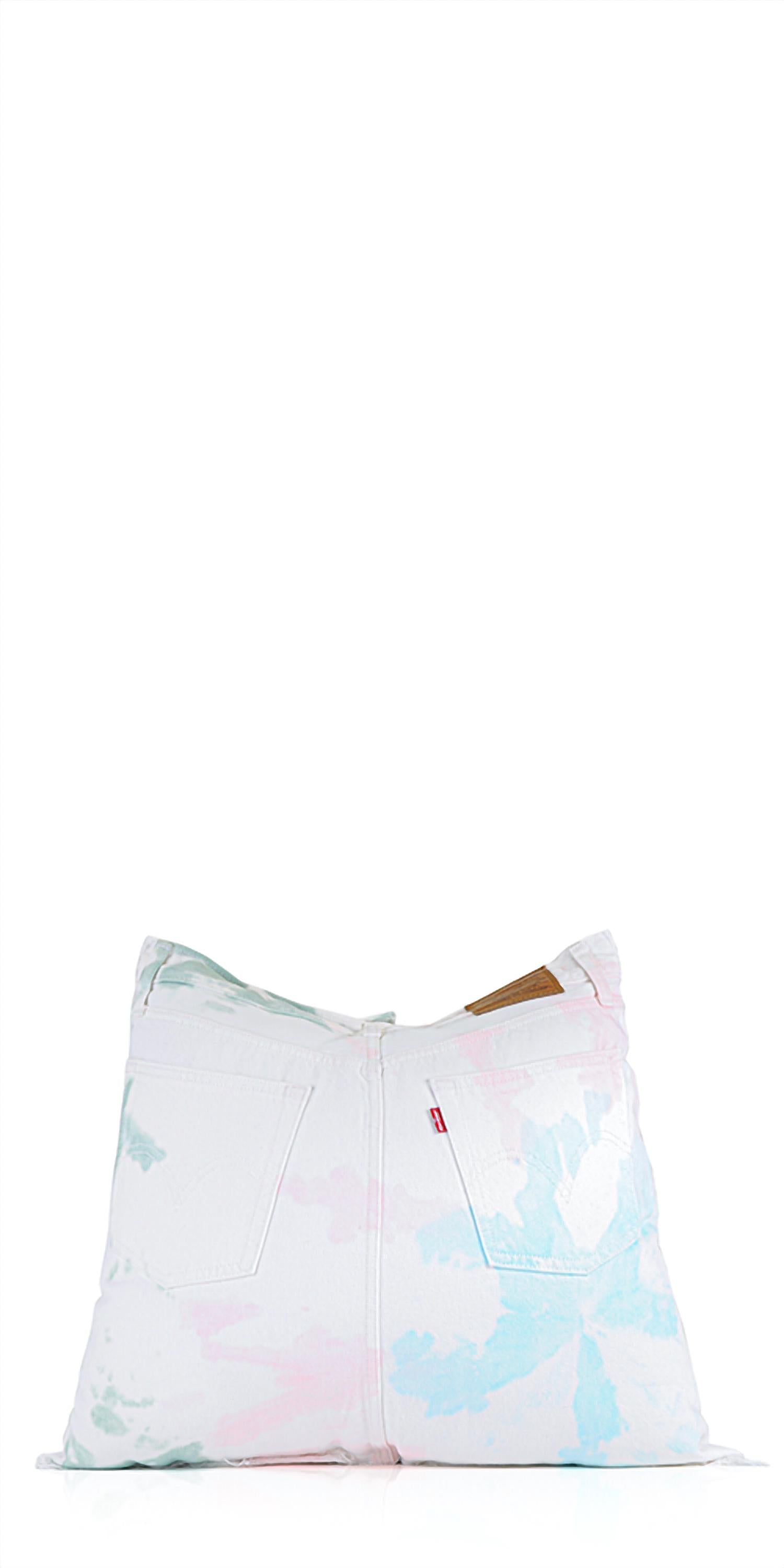 Jiu Jie Decor - Square Tie Dye Denim Pillow