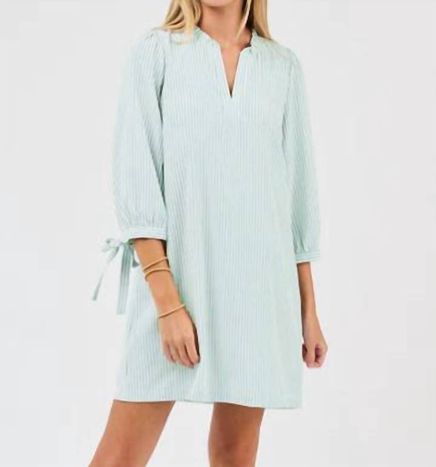 Mary Square - Lainey Seersucker Mini Dress