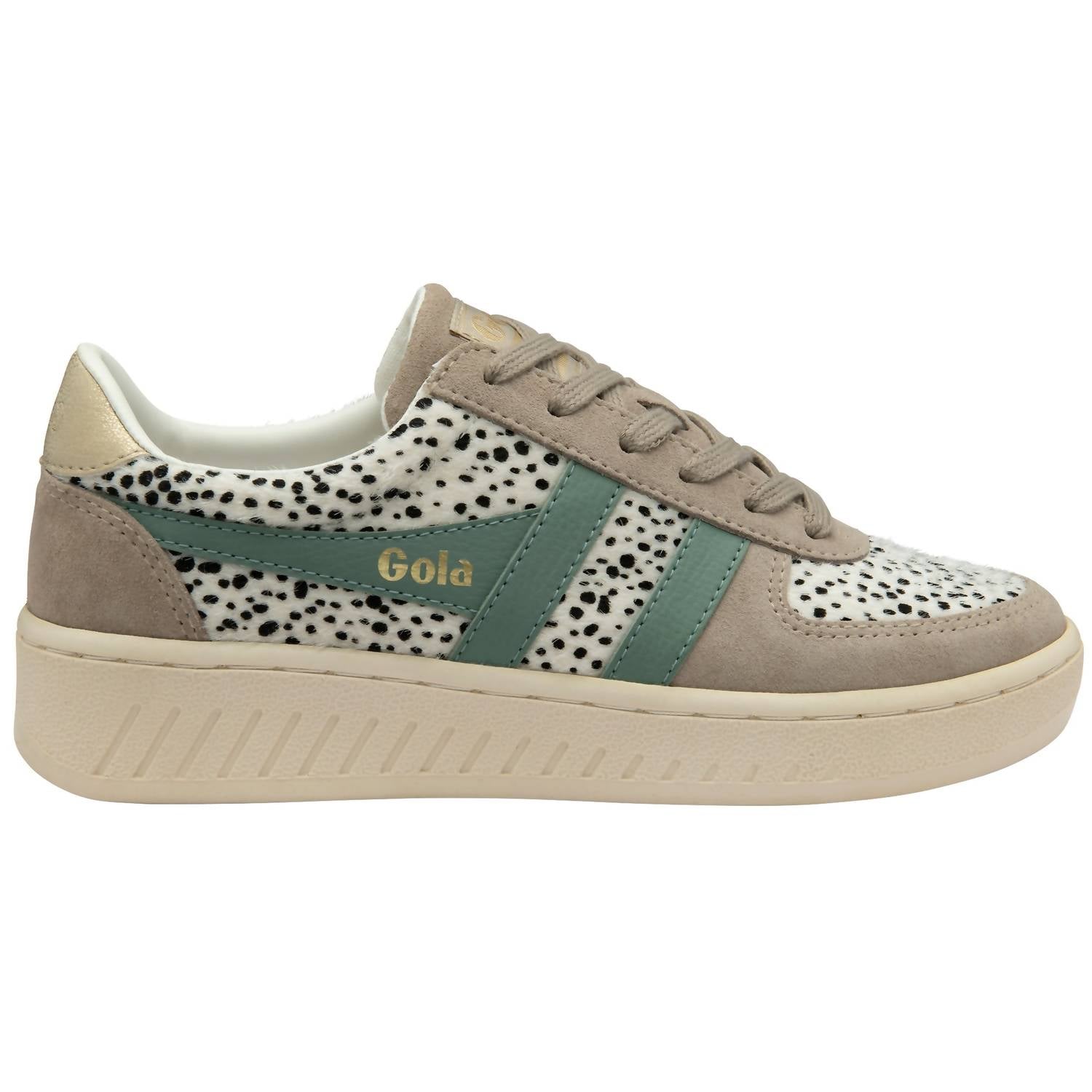 Gola Women's Grandslam Savannah Sneakers in cheetah feather grey green mist - women's sneaker