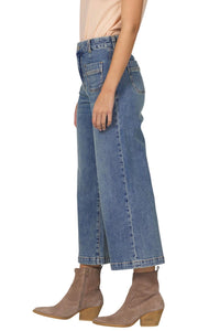 Dear John Denim - Audrey High Rise Wide Leg Crop Jeans