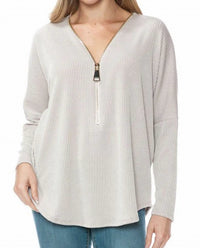 Ariella - Dolman Sleeve Zipper Top