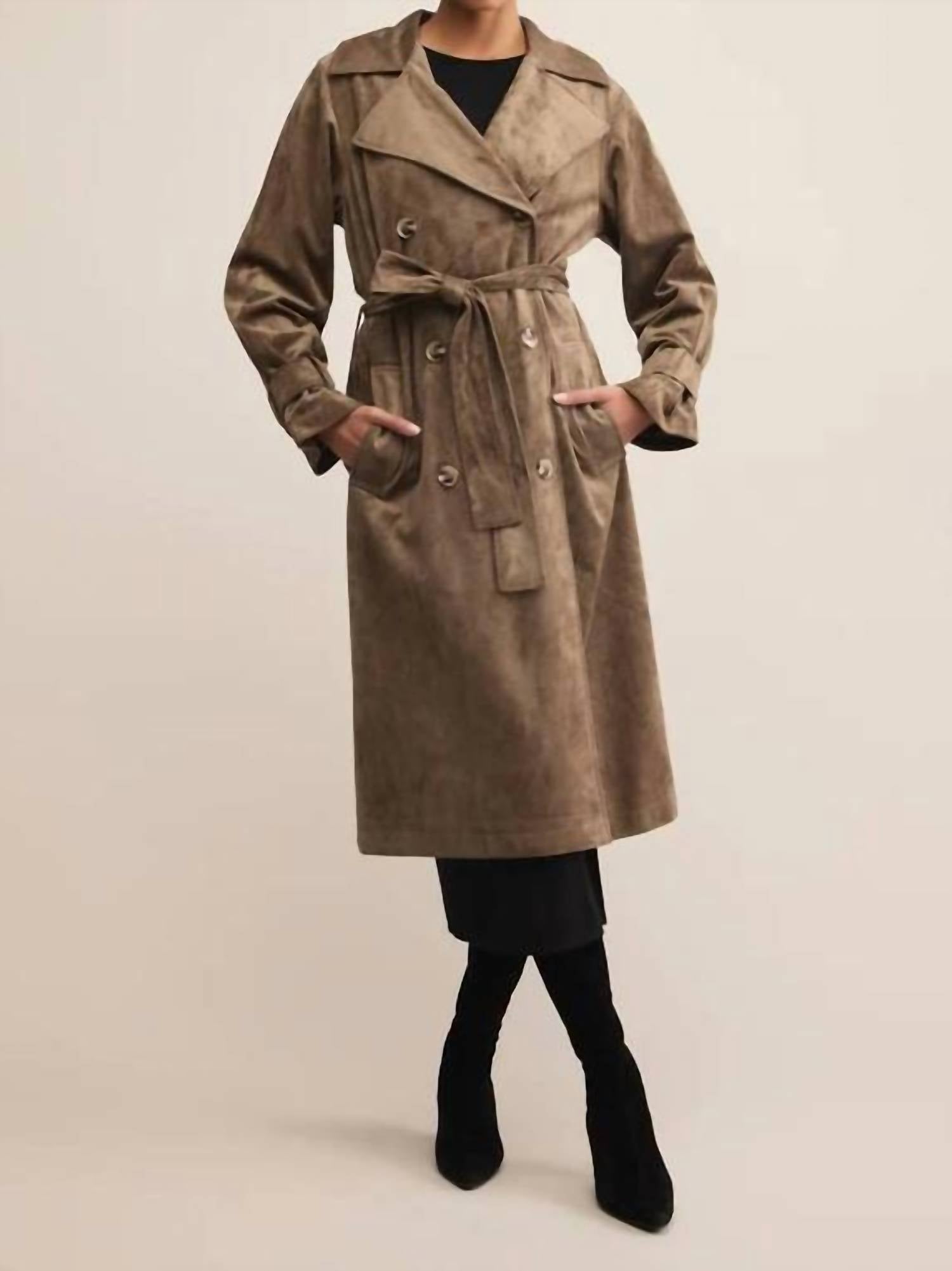 Z Supply - Women's Dorian Suede Trench Coat