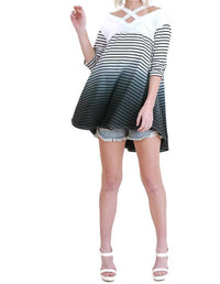 Umgee - Washed Ombre Striped Tunic