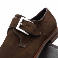 Zelli Italia - Men's Hebilla Italian Suede Monk Strap Shoe