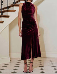 Bishop + Young - Elle Velvet Halter Dress