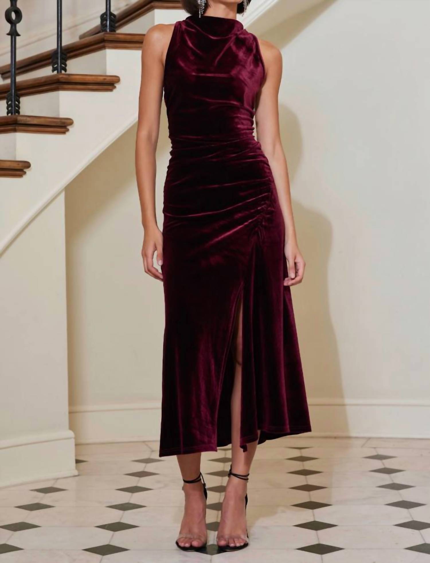 Bishop + Young - Elle Velvet Halter Dress