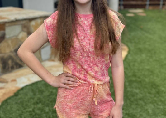 T2Love - Girl's Tie Dye Crochet Top