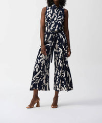 Joseph Ribkoff - Floral Wrap Front Cropped Pants