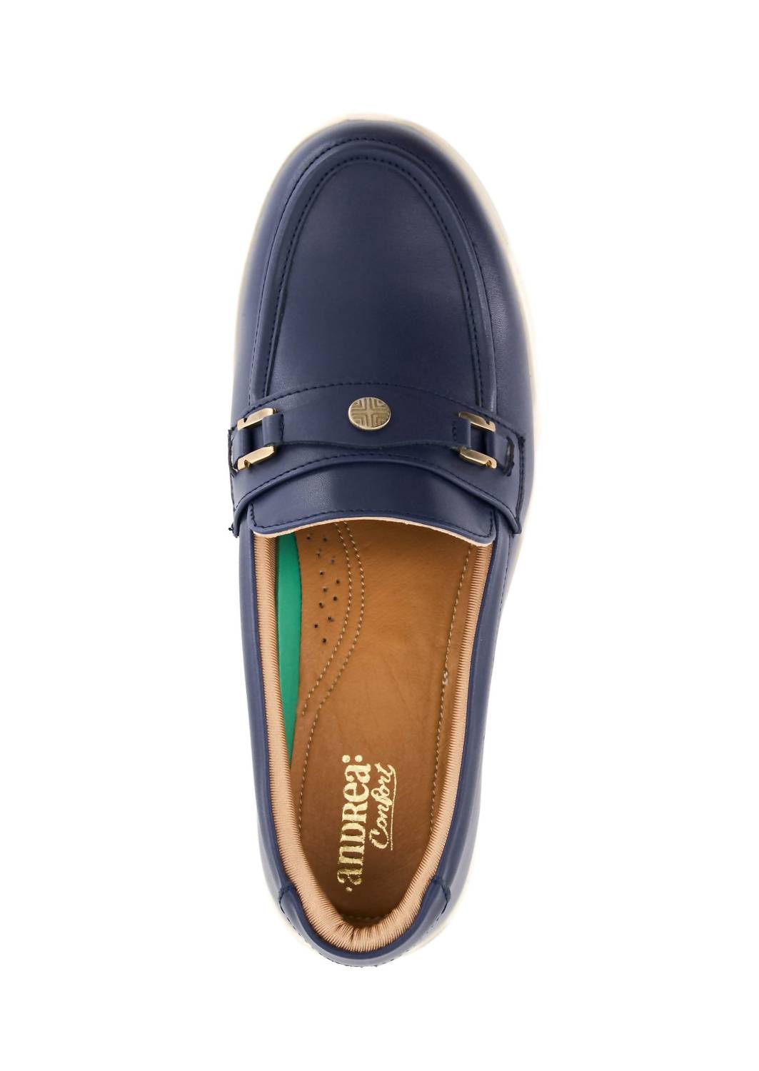 Andrea Women's Slip-on Loafer in navy blue - women's flats - alternate view