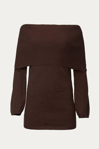 OFF-THE-SHOULDER SWEATER DRESS
