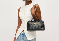 Urban Expressions - Women's Richie Woven Top Handle Crossbody Bag