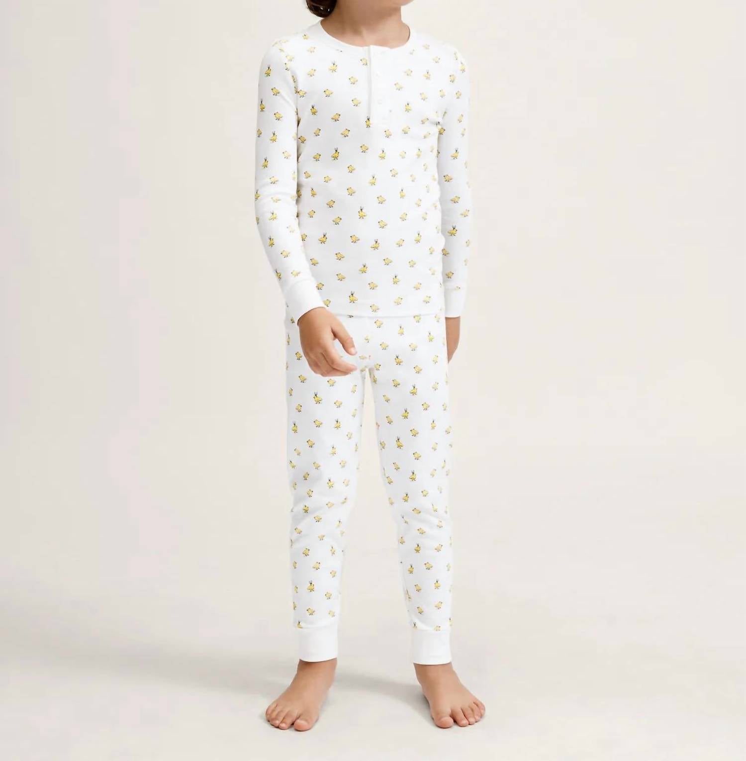 Petite Plume Kid's Pima Snug Fit Pajama Set in tres chick - kids' sleepwear