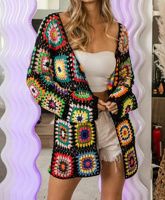 Bibi - Handmade Granny Square Crochet Cardigan