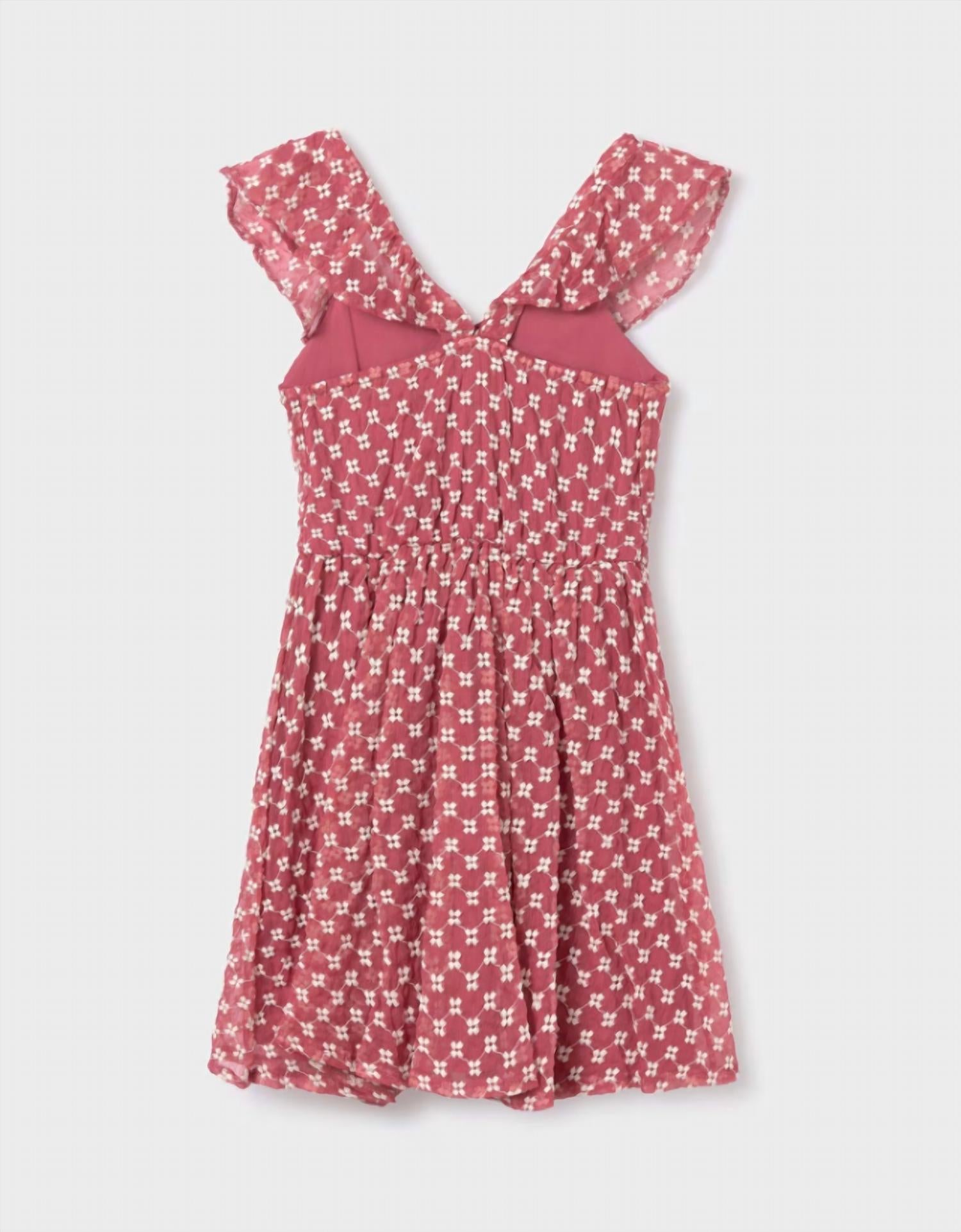 Mayoral - Girl's Cinnamon Embroidered Dress