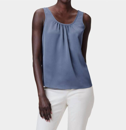 Nic + Zoe - Satin Chiffon Scoop Tank Top