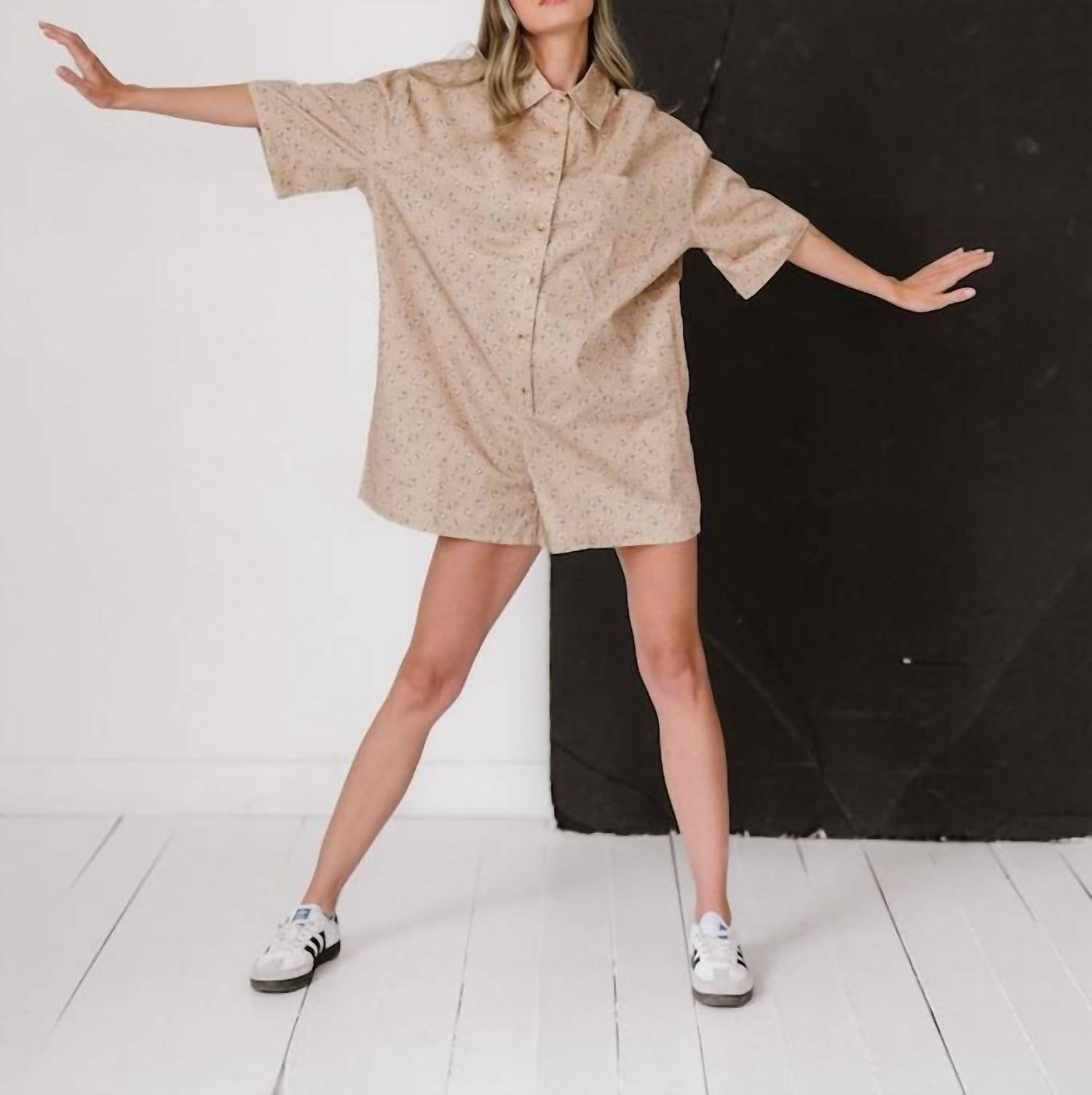 Mable - Women's Shirt Romper
