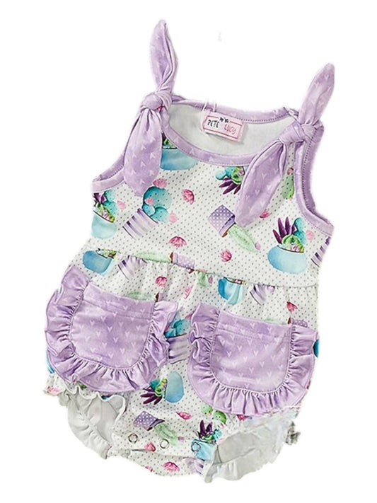 Pete + Lucy - Baby's Cacti Oasis Girls Romper