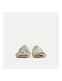 Forte Forte - Women's Flat Laminated Leather Crossed Sandals