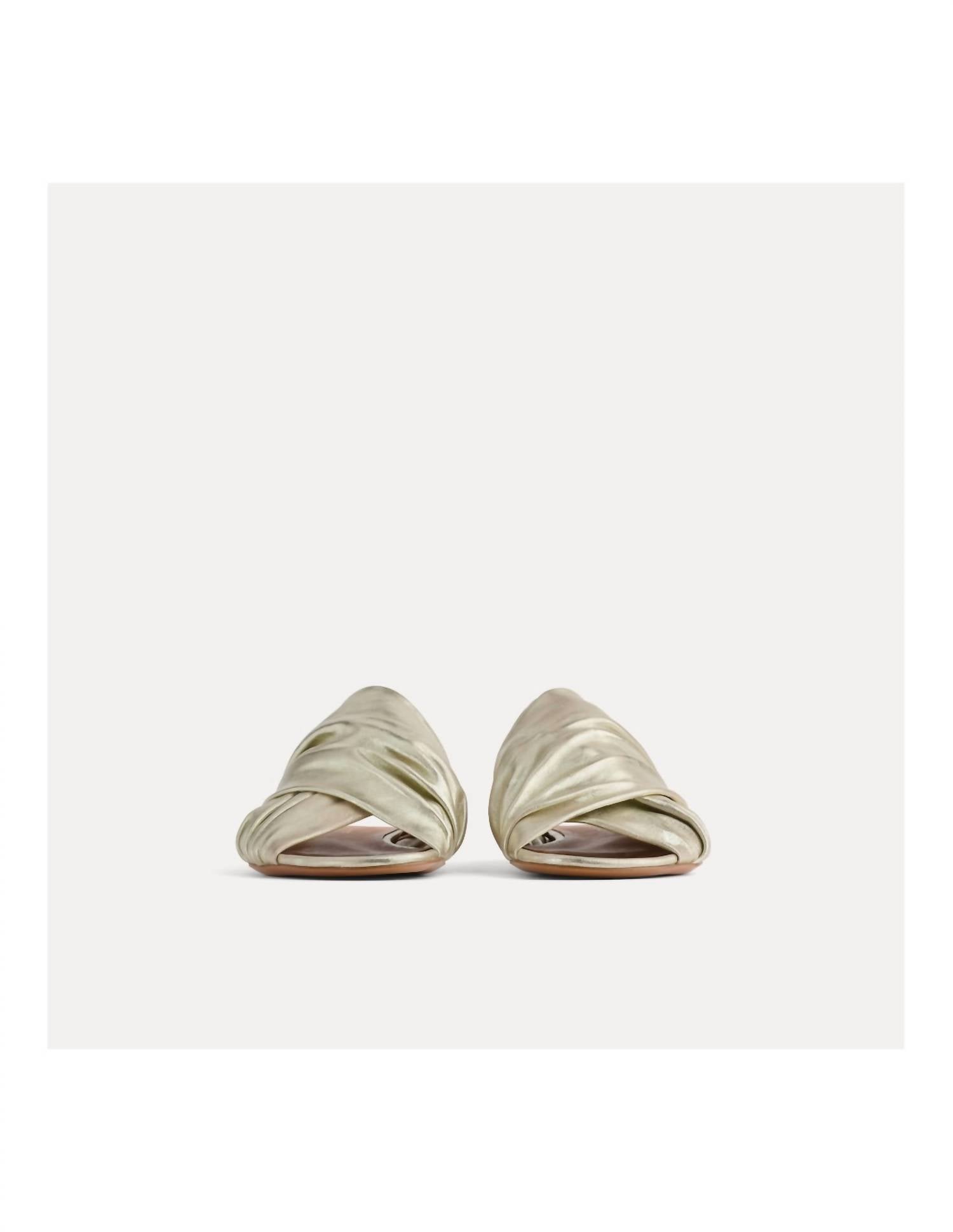 Forte Forte - Women's Flat Laminated Leather Crossed Sandals