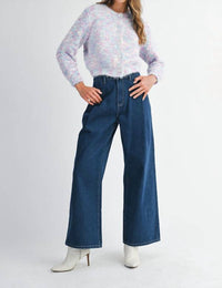 MABLE Sasha Pintuck Pants in indigo denim - women's jeans - view 4