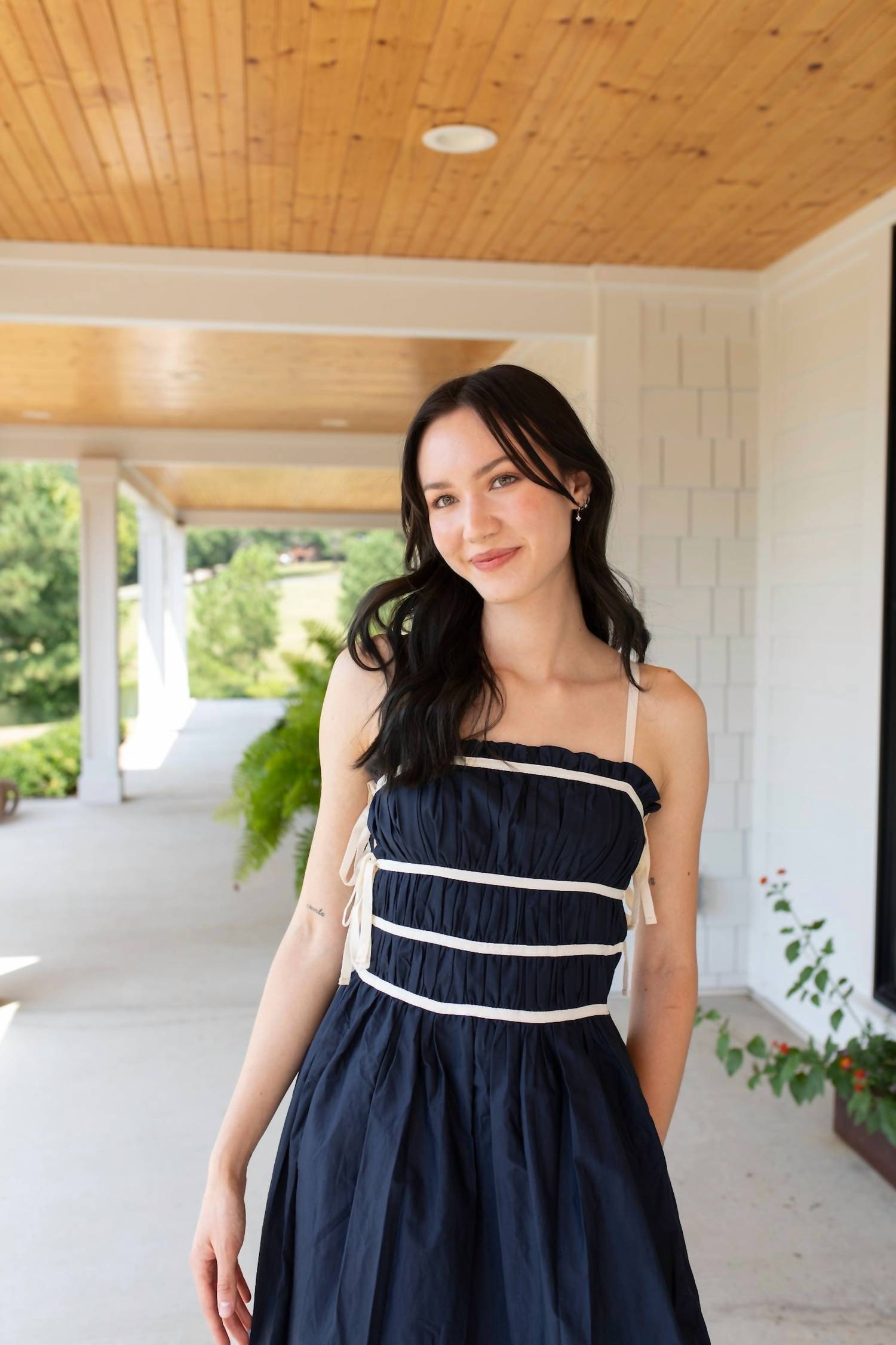 Sofie the Label Sunny Days Poplin Dress in blue - women's dress - alternate view