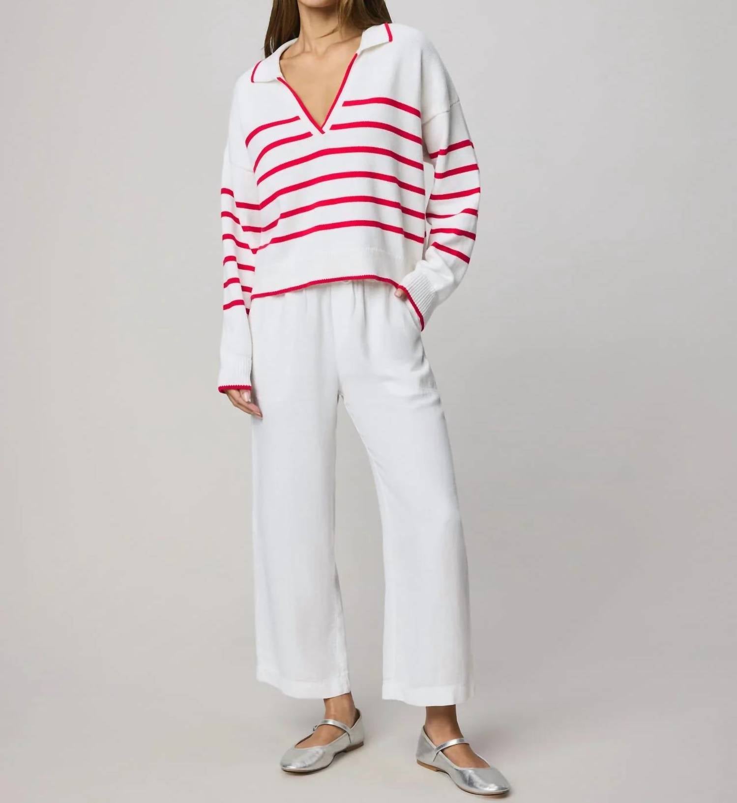 Splendid - Arden Stripe Polo Sweater