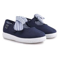 Victoria - Girls' Slip On Canvas Bow Shoes