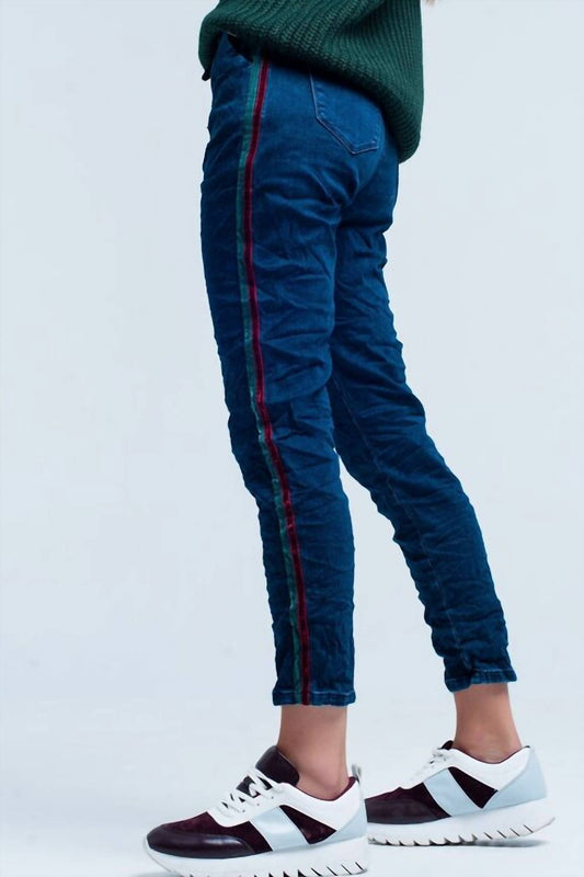 Q2 - Baggy Multi Color Side Stripe Jeans