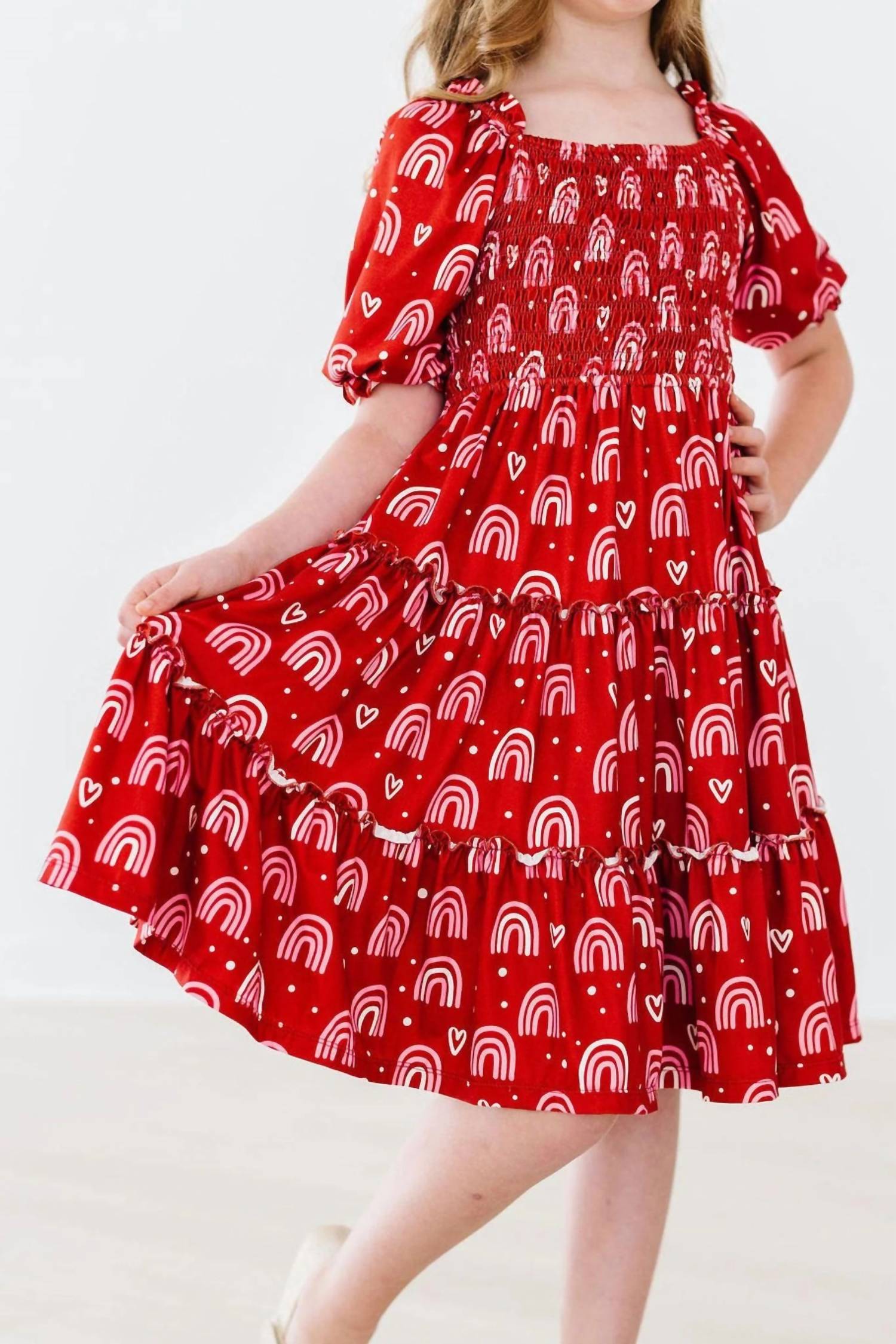 Mila & Rose - Girl's Cloud Nine Smocked Ruffle Twirl Dress