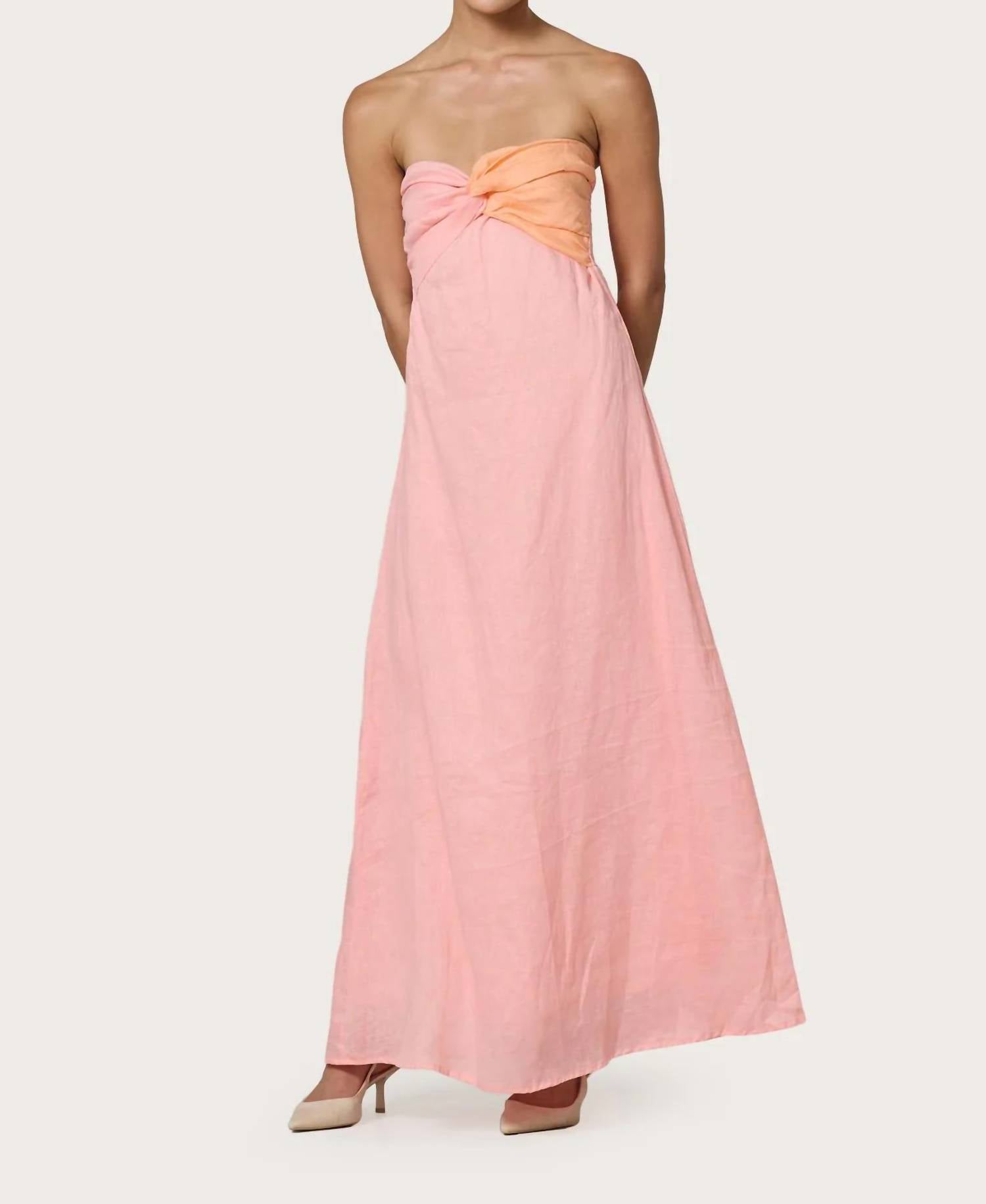 Lusana - Melody Strapless Maxi Dress
