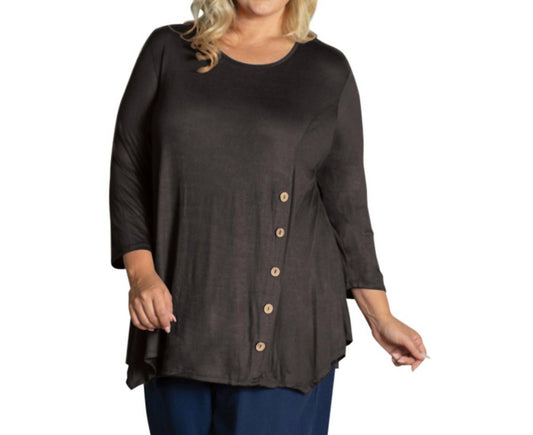 On The Plus Side - Tamsin 3/4 Sleeve Top - Plus