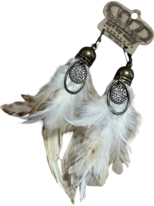 Art By Amy Labbe - Women's Short Feathered Earrings