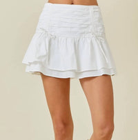 Day + Moon - Gathered Waist Detail Mini Skirt