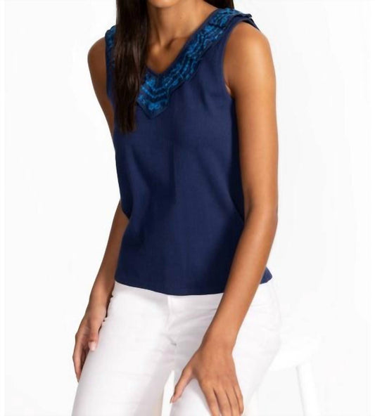 Johnny Was - MIXED MEDIA FLUTTER TANK DARIA