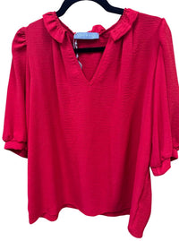 Pixi + Ivy - Women's Ruffle Neck Top