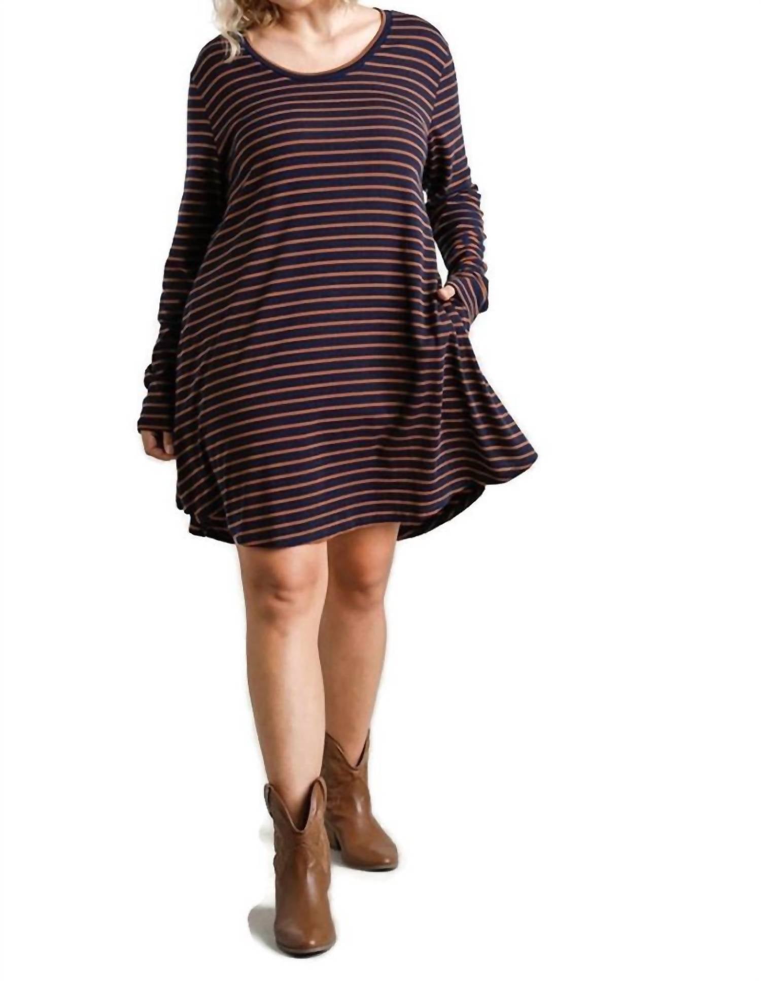 Umgee - Striped Casual Dress