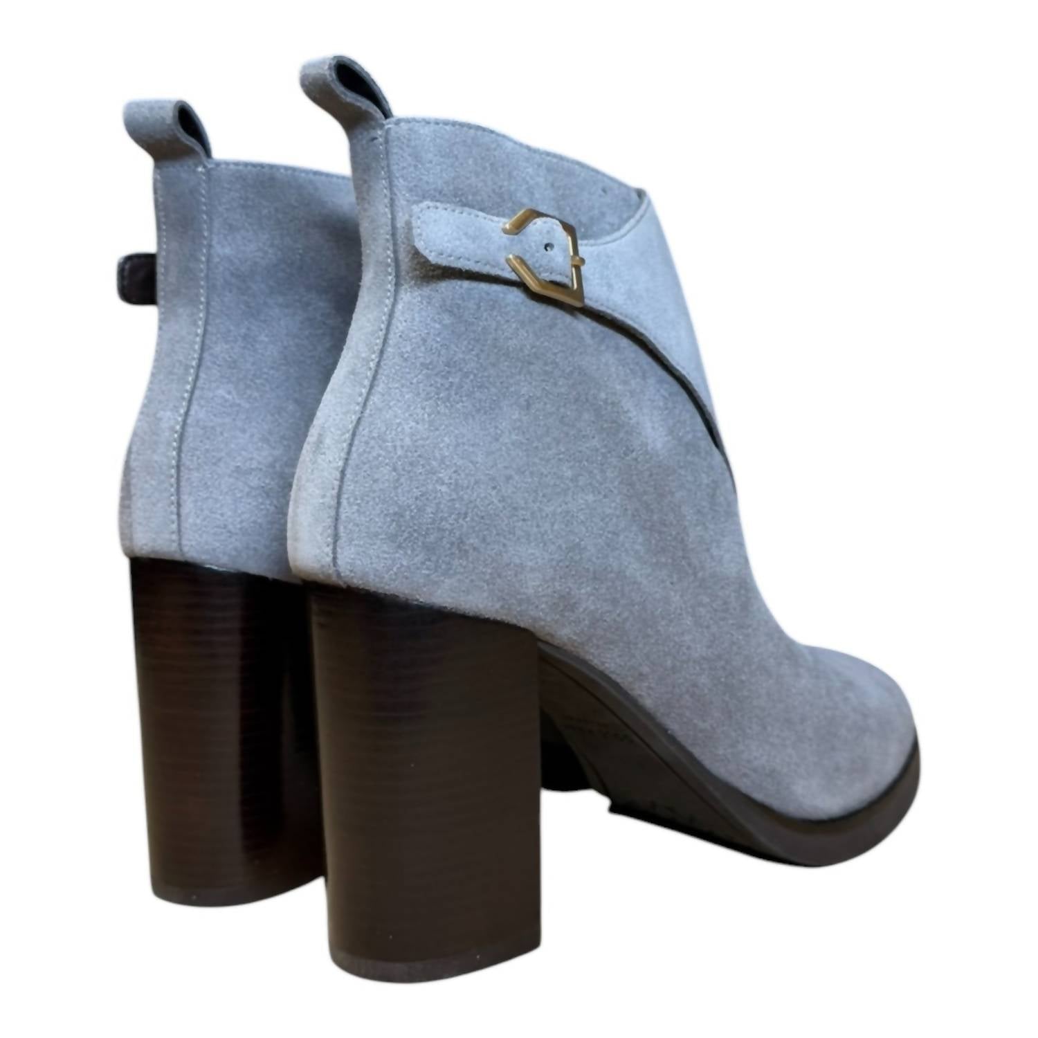 COLE HAAN Women's Harrington Grand Riding Bootie in stormcloud suede - women's shoe - view 4